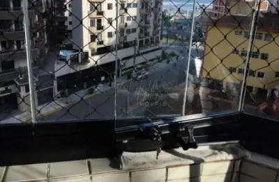 Apartamento 1 quarto com sacada e vista mar - 59m²- vila tupi- prtaia grande