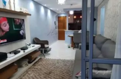 Apartamento à venda no centro de são bernardo do campo-sp, 2 quartos, 2 salas, 1 banheiro, 1 vaga de garagem, 60m².