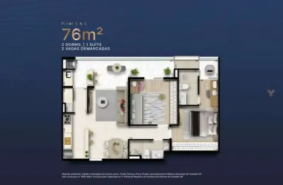 Apartamento com 2 quartos à venda, 76 m² por R$ 670.000,00 - Esplanada Independência - Taubaté/SP - Tríade Century Plaza