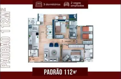 Apartamento com 3 quartos à venda, 112 m² por r$ 686.372 - vila costa - taubaté/sp