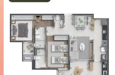 Apartamento com 2 quartos à venda, 80 m² por r$ 489.000 - barranco - taubaté/sp - origine flamboyant