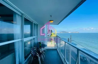 Apartamento á venda  no pitangueiras- guarujá, sp, frente para praia da pitangueiras e  enseada, à