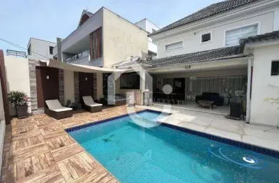 Casa em condomínio fechado com 4 quartos à venda na estrada vereador alceu de carvalho, recreio dos bandeirantes, rio de janeiro, 350 m2 por r$ 3.299.000