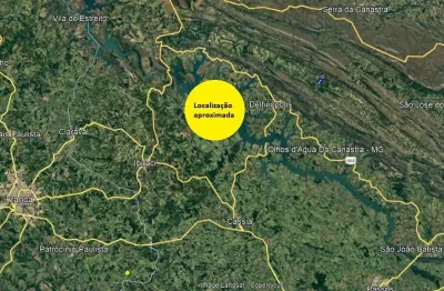 Excelente area para incorporação em cássia / delfinopolis-mg, área total 146 hectares com mais de 2,5 km de margem para represa