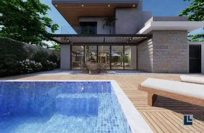 Lindo sobrado novo alto padrão para venda na vila do golfe, cond quinta dos ventos, 4 suites, varanda gourmet, piscina, armários 330 m2 construidos, l