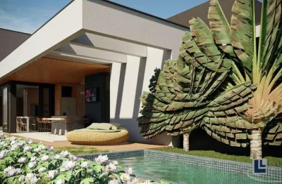 Linda casa nova para venda na vila do golf, cond. terras de florença, 4 suites, home, gourmet e piscina em 263 m2 construidos