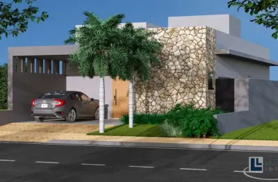 Lançamento. casa nova para venda no charmoso condominio quinta da mata em ribeirão preto, 3 dorm com 1 suite, varanda e piscina em 250 m2 de área tota