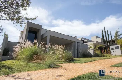 Linda casa nova alto padrão para venda no charmoso alphaville em bonfim paulista, 3 suites 1 master, gourmet e piscina em 278 m2 construidos