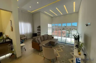 Maravilhoso sobrado para venda no alphaville 1, alto padrao, 3 suites mais escritório reversível, gourmet e piscina em 303 m2 construidos