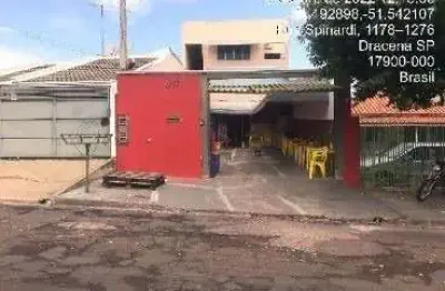 Oportunidade. casa comercial para venda em dracena-sp,  edicula no fundo, atual um bar, area construida 214 m2 em um terreno de 182 m2