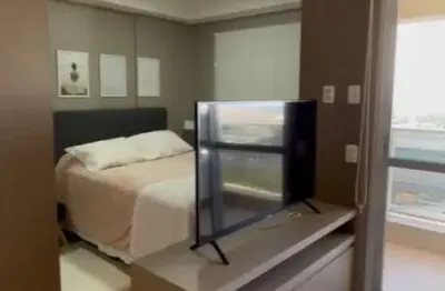 Lindo flat mobiliado para venda ribeirania ao lado do forum, cond. hub, 1 dormitorio, 37 m2 privativos, completo em armarios, blindex e iluminacao, la