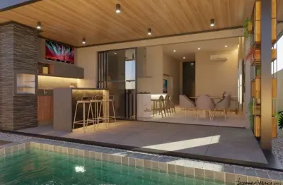 Oportunidade. casa nova venda na vila do golf, cond. terras de florença, 3 suites, gourmet e piscina em 209 m2 construidos, completa em armarios