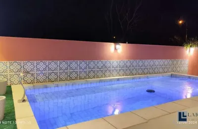 Linda casa alto padrão para venda no charmoso vila do golfe, cond. buona vita, 3 dormitorios com 1 suite, gourmet e piscina em 300 m2 de área total