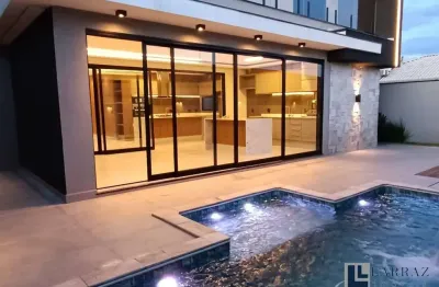 Maravilhoso sobrado novo para venda na vila do golfe, cond. quinta dos ventos, 3 suites mais escritório reversivel, gourmet e piscina em 306 m2 constr