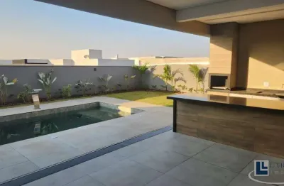 Lindo sobrado novo alto padrão para venda na vila do golf, cond. terras de florença, 3 suites mais escritório, piscina e gourmet em 295 m2 construidos