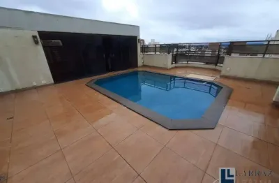 Cobertura para venda no centro proximo ao shopping santa ursula, edificio barramares, 4 dormitorios sendo 2 suites, terraço gourmet com piscina em 457