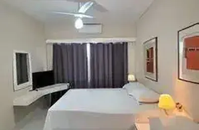 Apartamento / flat mobiliado para locação no centro, ótima localização, 1 dormitorio, 45 m2, portaria 24h e lazer no condomínio