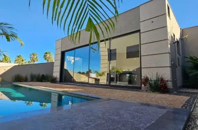 Maravilhoso sobrado novo alto padrão para venda no charmoso condominio alphaville em bonfim paulista, 4 suites, gourmet e piscina em 420 m2 de area co
