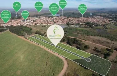 Lançamento loteamento ecoville em guatapara-sp, proximo do rio mogi, lote com 537 m2, infraestrutura completa, pagamento facilitado