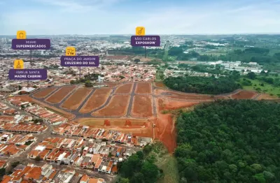Lançamento loteamento em são carlos-sp, residencial progresso, pronto para construir, lote com 348 m2, infraestrutura completa e área verde integrada