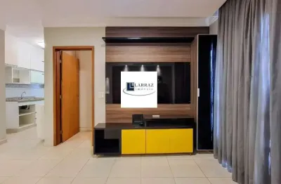 Lindo apartamento semi mobiliado para locação no jd botanico, ed. monte sinai, 1 suite, varanda, 45 m2 privativos, portaria 24h