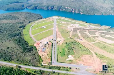 Lançamento de lotes em condomínio alto padrão na represa de furnas / serra da canastra em são joão batista do glória, lote padrão com 2.209 m2, lazer