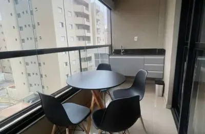 Ótima Kitnet mobiliada para locação no Nova Aliança em otima localização, Ed. Alleanza, 1 dormitorio, varanda gourmet em 37 m2 privativos