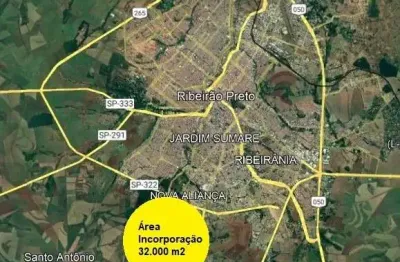 Excelente area para incorporação na zona sul de ribeirão preto, localização nobre, vizinha de condominios de alto padrão de casas, area com 32.000 m2