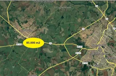 Excelente area para venda no distrito industrial de sertãozinho-sp, as margens da rod. atilio balbo com 85.000 m2 de area total