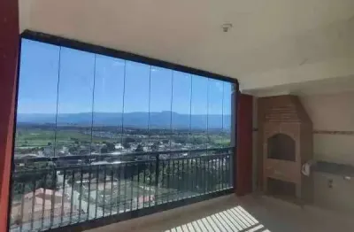 Lindo apartamento de 109 m2 com varanda gourmet e vista para serra.