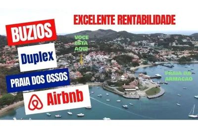 Duplex à venda no condomínio village de búzios – frente à praça dos ossos