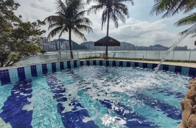 Vista total do mar! apartamento a venda em frente a praia da astúrias em guarujá!!