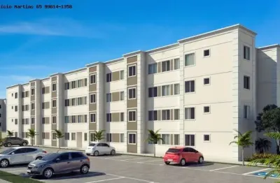 Apartamento 2 quartos para venda em várzea grande, centro-sul, 2 dormitórios, 1 banheiro