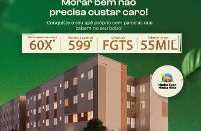 Apartamento 2 quartos para venda em cuiabá, jardim gramado, 2 dormitórios, 1 banheiro, 1 vaga