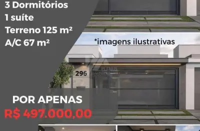 Casa à venda em Indaiatuba, Jardim Morada do Sol, com 3 quartos, com 67 m²