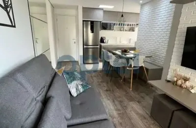 Apartamento mobiliado, porteira fechada 51m2, 2 dormitórios, 1 vaga, lazer completo no residencial viena - vila caminho do mar