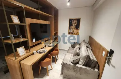 Loft de luxo no centro de são bernardo: 1 quarto, 1 suíte, 1 sala, 1 banheiro, 1 vaga de garagem, 25m². alugue já!