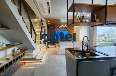 Apartamento tipo duplex com 2 suítes mobiliado, 97 m² marco zero mix residence - jardim do mar - são bernardo do campo/sp