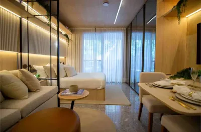 Apartamento à venda com 1 quarto, sendo 1 suíte,  no condomínio blue home resort jockey - fase 2, são paulo - sp