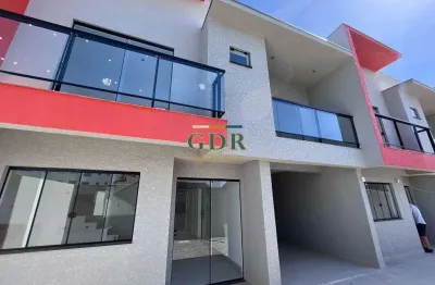 Casa em condomínio fechado com 3 quartos à venda na rua américa do sul, albatroz, matinhos, 130 m2 por r$ 650.000