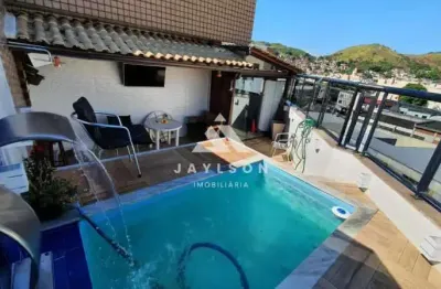 Cobertura com 4 quartos à venda na praça marco aurélio, penha circular, rio de janeiro, 171 m2 por r$ 680.000