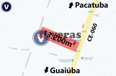 Veras vende terreno 13.200m² entre a pacatuba e guaiúba no c