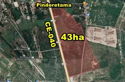 Veras vende tereno 43ha na ce-040 (asfalto) em pindoretama-c
