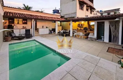 Casa linear com piscina à venda, pechincha, rio de janeiro, rj