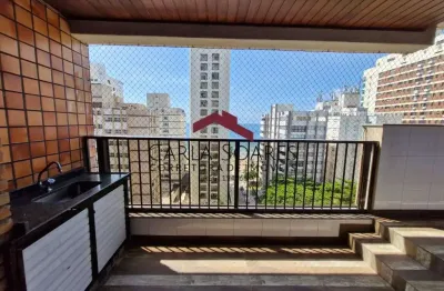 Apartamento com vista p mar e varanda goumert asturias guarujá sp