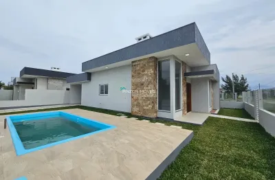 Casa a venda com piscina em arroio do sal 300 metros do mar - bairro camboim