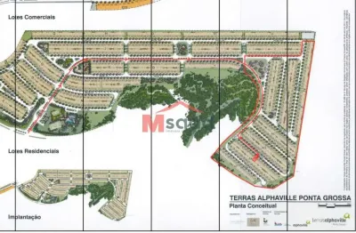 Terreno em condomínio fechado à venda na Rua João Silvio de Lara Machado, 110, Jardim Carvalho, Ponta Grossa