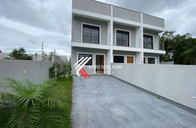 Sobrado de esquina novo á venda, 3 dormitórios sendo 1 suíte ariríu palhoça