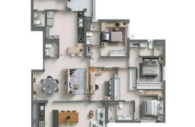 Apartamento kairos com 3 dormitórios à venda, 151 m² por r$ 1.200.000 - jardim olhos d'água - ribeirão preto/sp