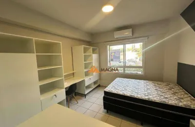 Apartamento studio mobiliado com 1 quarto para alugar, 22 m² por r$ 1.962/mês - iguatemi - ribeirão preto/sp